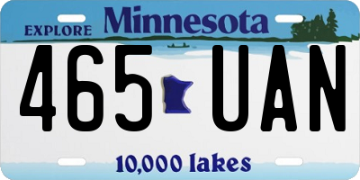 MN license plate 465UAN