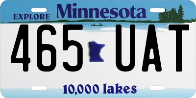 MN license plate 465UAT