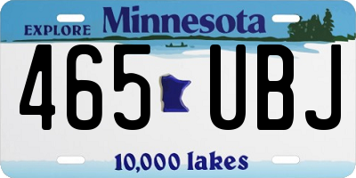 MN license plate 465UBJ