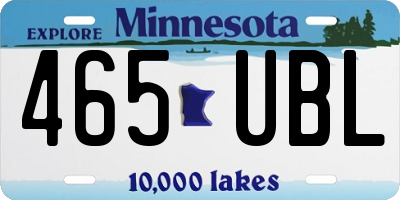 MN license plate 465UBL