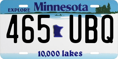 MN license plate 465UBQ
