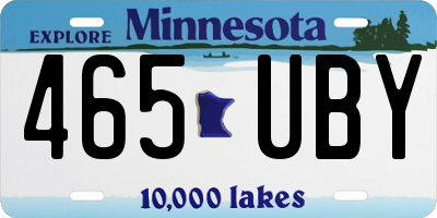 MN license plate 465UBY