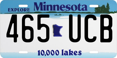 MN license plate 465UCB