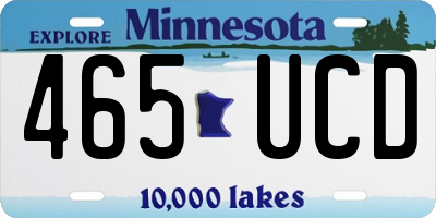 MN license plate 465UCD