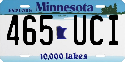 MN license plate 465UCI