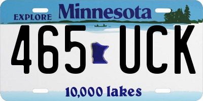 MN license plate 465UCK