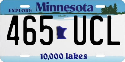 MN license plate 465UCL