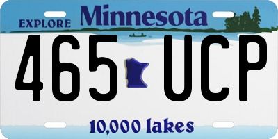 MN license plate 465UCP