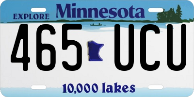 MN license plate 465UCU