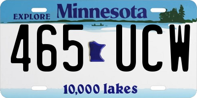 MN license plate 465UCW