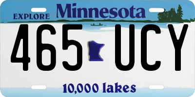 MN license plate 465UCY