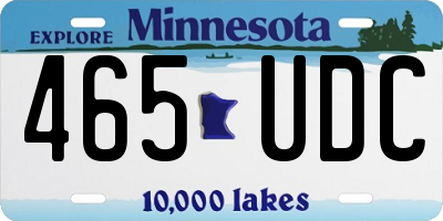 MN license plate 465UDC