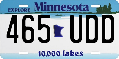 MN license plate 465UDD