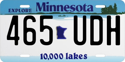 MN license plate 465UDH