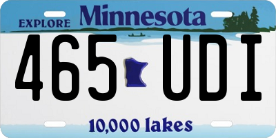 MN license plate 465UDI