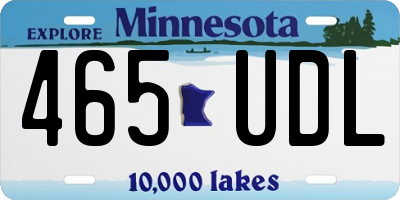 MN license plate 465UDL