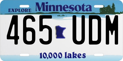 MN license plate 465UDM