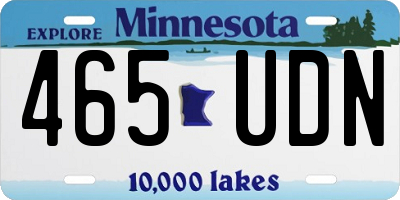 MN license plate 465UDN