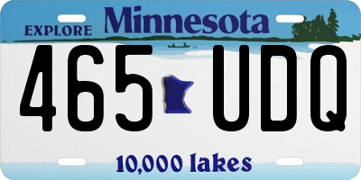 MN license plate 465UDQ