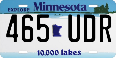 MN license plate 465UDR