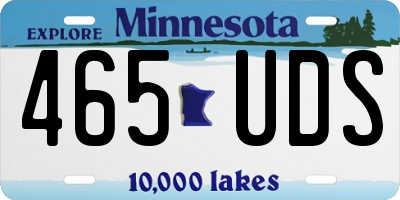 MN license plate 465UDS