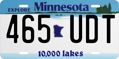 MN license plate 465UDT