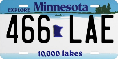 MN license plate 466LAE