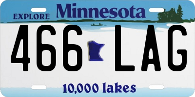 MN license plate 466LAG