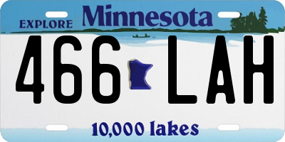 MN license plate 466LAH