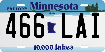 MN license plate 466LAI