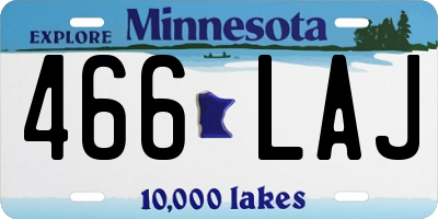 MN license plate 466LAJ