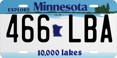 MN license plate 466LBA