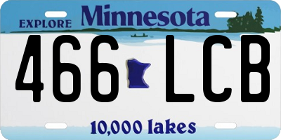 MN license plate 466LCB