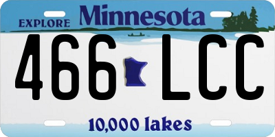 MN license plate 466LCC