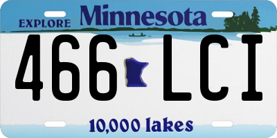 MN license plate 466LCI