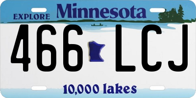 MN license plate 466LCJ