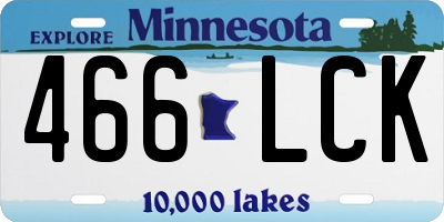 MN license plate 466LCK