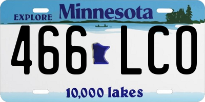 MN license plate 466LCO