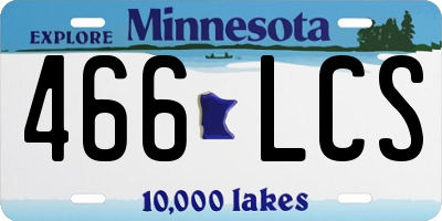 MN license plate 466LCS