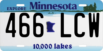 MN license plate 466LCW