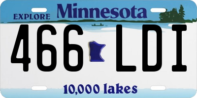 MN license plate 466LDI