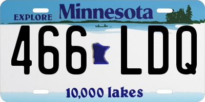 MN license plate 466LDQ