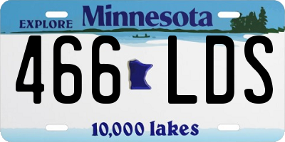 MN license plate 466LDS