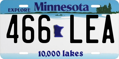 MN license plate 466LEA
