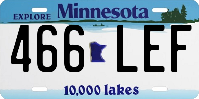 MN license plate 466LEF