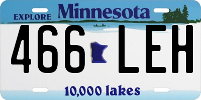 MN license plate 466LEH