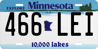 MN license plate 466LEI