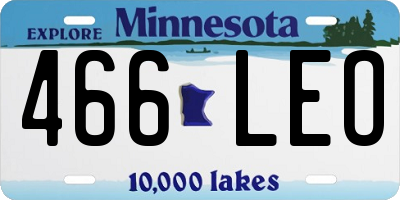 MN license plate 466LEO