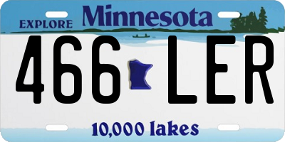 MN license plate 466LER