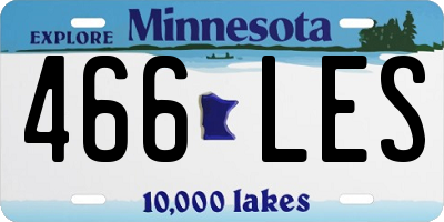 MN license plate 466LES